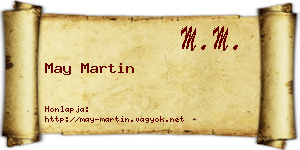 May Martin névjegykártya