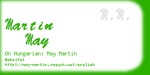martin may business card